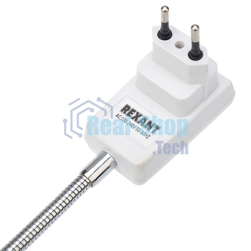 Переходники Rexant вилка - патрон Е27, гибкий, 150 мм, с выключателем