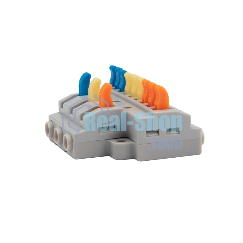 Клемма соединительная Rexant многоразовая быстрозажимная разветвительная, с монтажной площадкой (3х3) (50 шт./уп.)