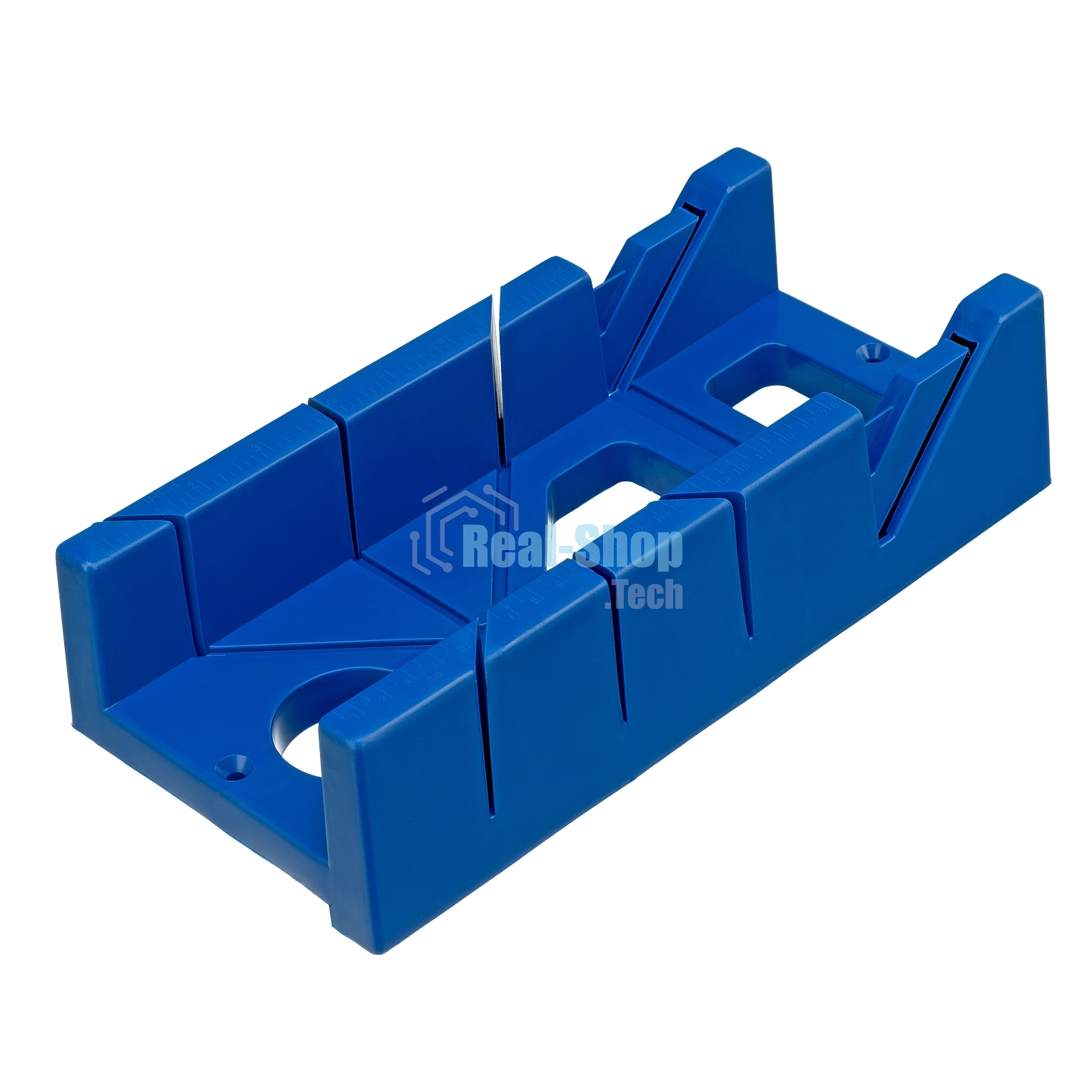 Стусло Сибртех пластиковое синее,4 угла для запила+пила 350мм