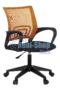 Кресло компьютерное Бюрократ CH-695NLT оранжевый TW-38-3 сиденье черный TW-11, сетка/ткань, крестовина пластик