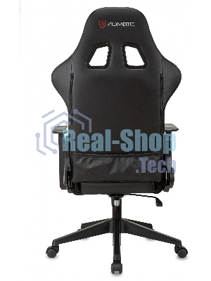 Кресло ZOMBIE GAME RGB черный, экокожа, 120 кг, подголовник, механизм качания