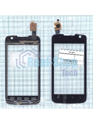 Сенсорное стекло (тачскрин) для Philips Xenium W6350, черное