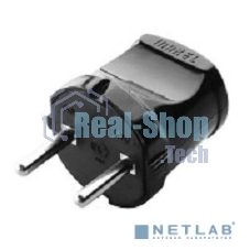 Вилка без заземления черная MAKEL 10051