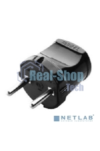 Вилка без заземления черная MAKEL 10051