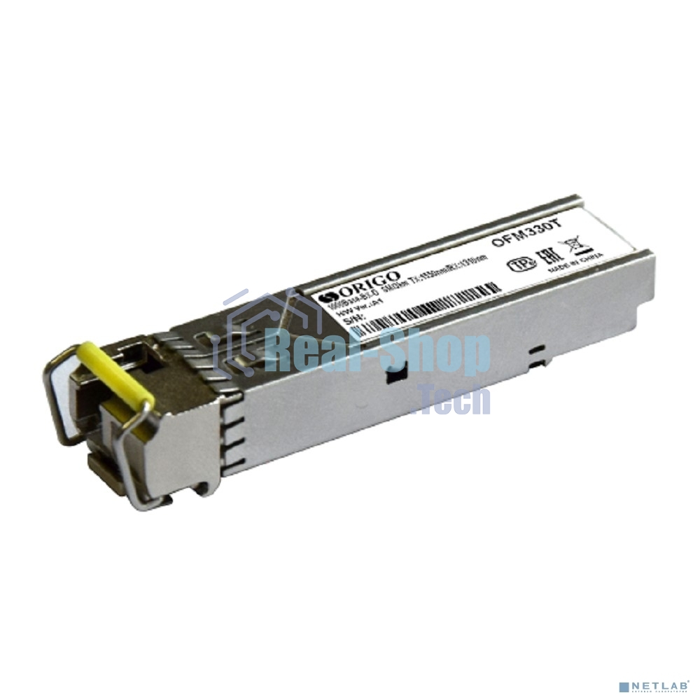Трансивер ORIGO OFM330T/10KM WDM SFP Transceiver, 1000Base-BX-D, Simplex LC, TX: 1550nm, RX: 1310nm, Single-mode, 10KM