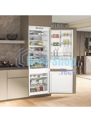 Холодильник встраиваемый Whirlpool WHSP70T241P 70 см, 193.5х54.3х69 см, 295/95 л, инверторный компрессор, автоматическая разморозка, зона свежести влажная, сенсорное управление, технология 6 SMYSL FreshControl, MultiFlow, FreezeControl, перенавешиваемые дверцы, скользящие направляющие, Италия