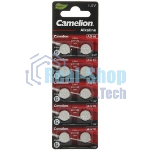 Батарейка для часов Camelion G10 BL-10 Mercury Free (0%Hg), 389A/LR1130/189) 1.5 В