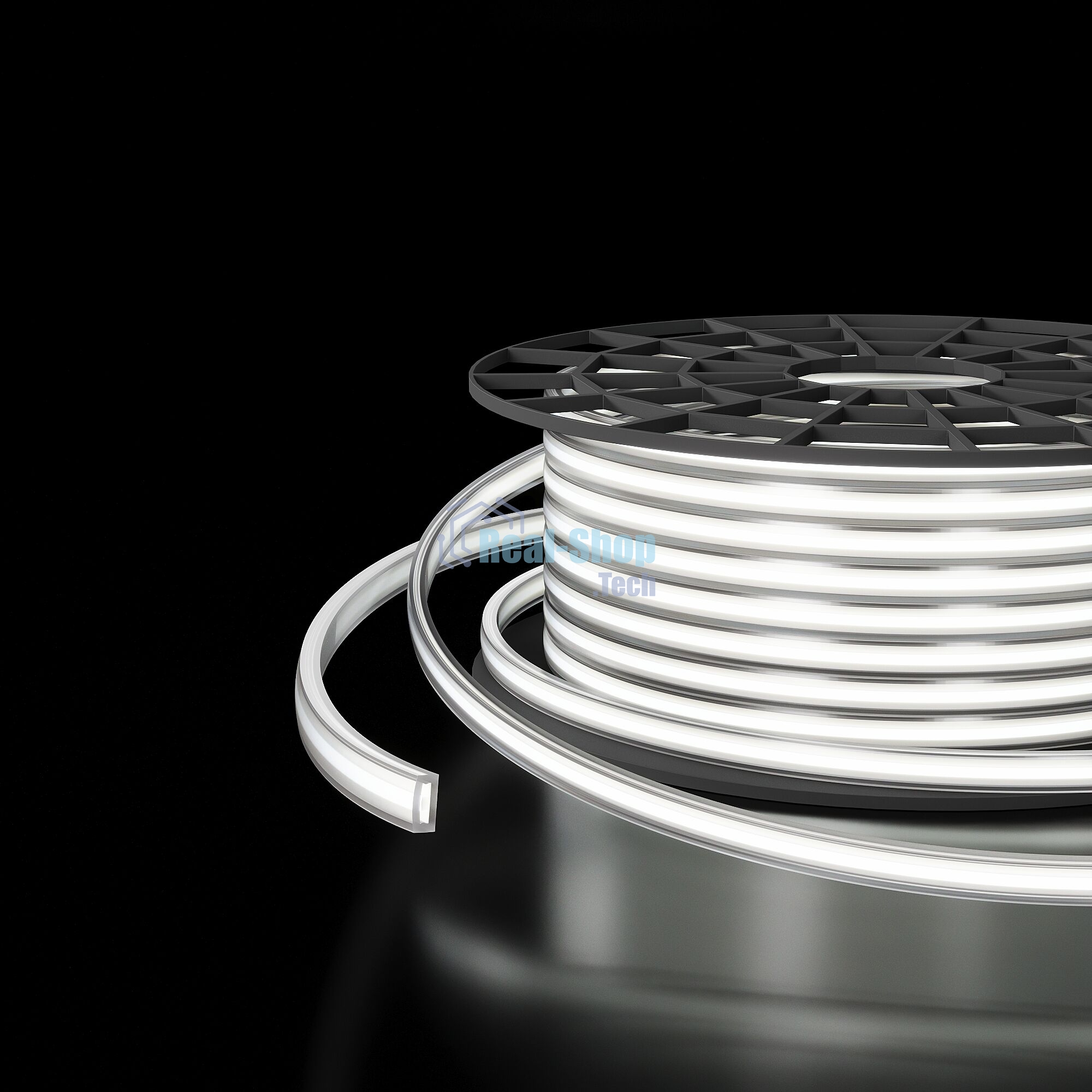 Лента светодиодная 220V 9,3W 288Led COB IP65 6500 холодный белый, 50 м (95000/02)