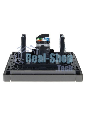 Розетка компьютерная RJ45 кат.5E IEK FORTE&PIANO FP532 сталь