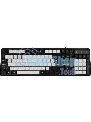 Клавиатура проводная Defender Dark Knight R GK-077, USB, черный/белый