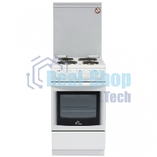 Плита электрическая De Luxe 5004.10э (кр)-001 белый, конфорок 4 шт, духовка 43 л, 50 см x 85 см x 50 см