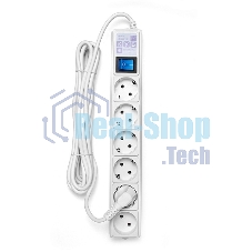 Сетевой фильтр PowerCube Фильтр-удлинитель (SPG(5+1)-16B-5M) 6 розеток, 5м,16А/3,5 кВт, белый