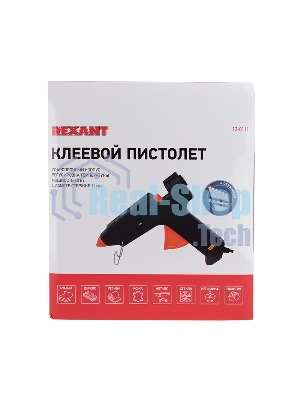Клеевой пистолет Rexant, 60 Вт, Ø11 мм, настройка температуры 120-240℃, кейс