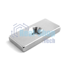 Неодимовый магнитный прямоугольник Rexant 20х10х3 мм с зенковкой 6,5х3 мм (упаковка 2 шт.)