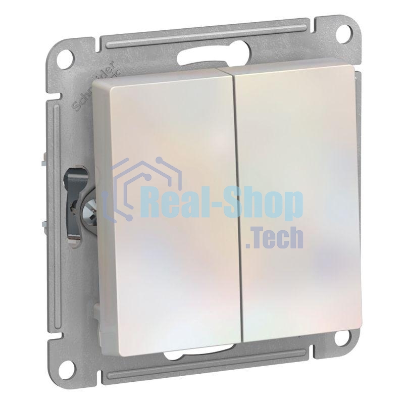 Механизм переключателя проходного 2-кл. СП AtlasDesign 10А IP20 (сх. 6/2) 10AX жемчуж.