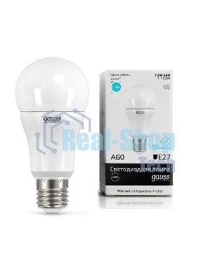 Лампа светодиодная Gauss 23222 LED Elementary A60 12W E27 1150lm 4100K 1/10/50 0