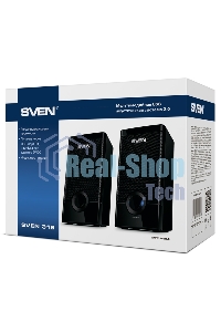 Колонки Sven 318 черный USB-порт ПК, ноутбука или адаптер 5V DC