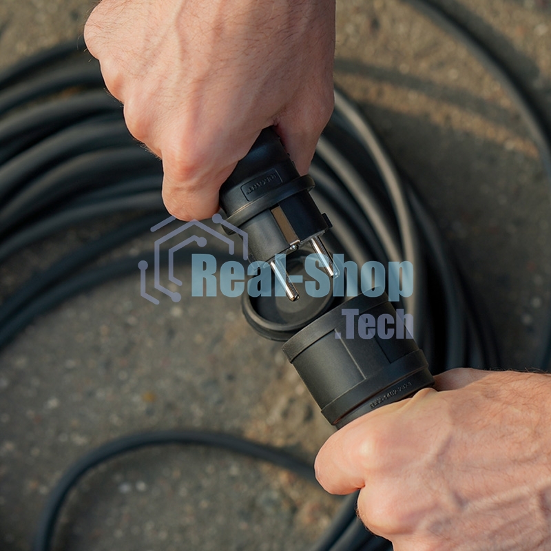 Удлинитель-шнур Rexant КГ 3х1.5, 20 м, морозостойкий, с/з, 16 А, 3500 Вт, IP44 (Сделано в России)