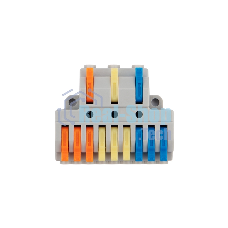 Клемма соединительная Rexant многоразовая быстрозажимная разветвительная, с монтажной площадкой (3х3) (50 шт./уп.)