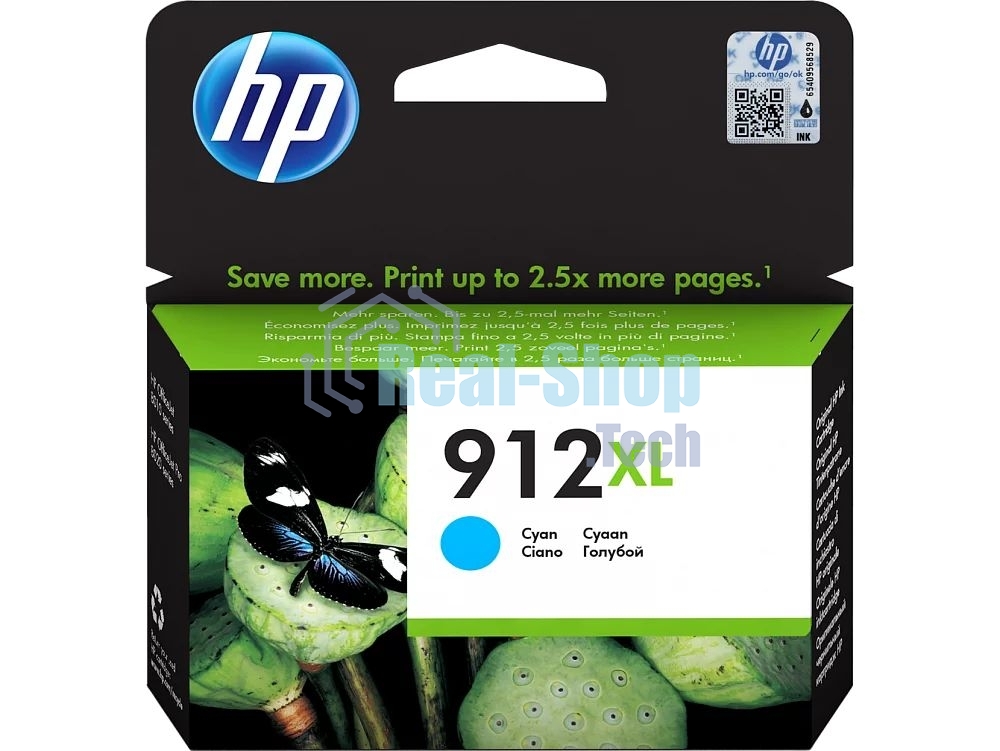 Картридж струйный HP 912 3YL81AE голубой (825стр.) для HP OfficeJet 801x/802x