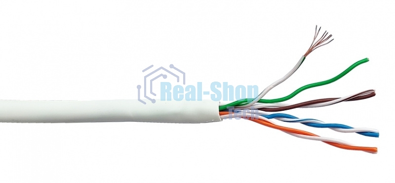 Кабель LANMASTER UTP, 4 пары, кат. 5Е, 350Mhz, LSZH, белый, 305 м