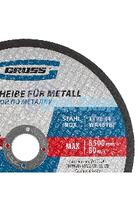 Круг отрезной по металлу Gross 180 х 1,6 х 22,2 мм, WA46TBF