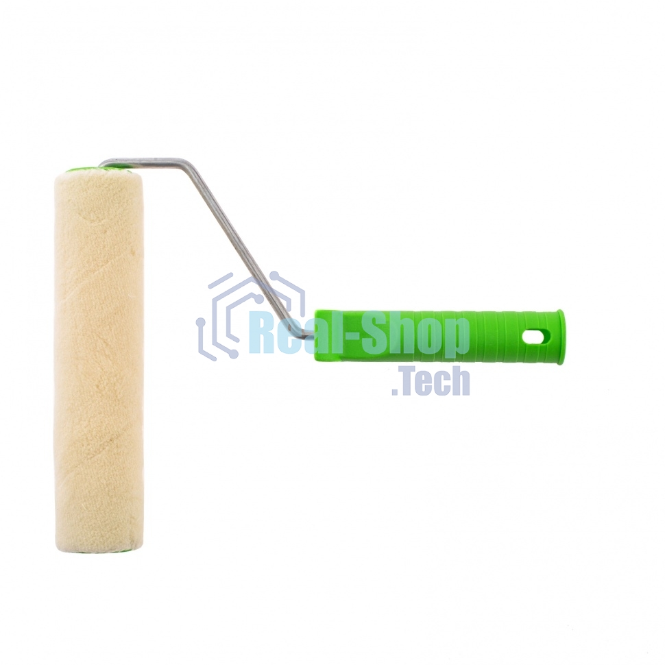 Валик велюр с ручкой Сибртех, 200 мм, ворс 5 мм, D 36 мм, D ручки - 6 мм