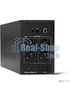 Источник бесперебойного питания ExeGate SpecialPro UNB-2200.LED.AVR.EURO.RJ.USB 2200VA/1300W, LED, AVR, 4 евророзетки, RJ45/11, USB, черный