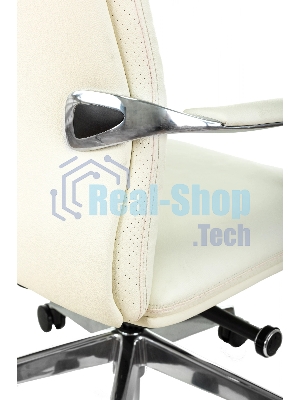 Кресло Бюрократ VEGA белый, кожа