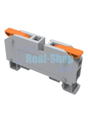 Клемма СМК Rexant 222-621D проходная 1-полюсная на DIN-рейку (1-6 мм²) серый (60 шт/уп)