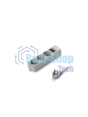 Сетевой фильтр Exegate SP-3-3G (3 розетки, 3 м, евровилка, серый)
