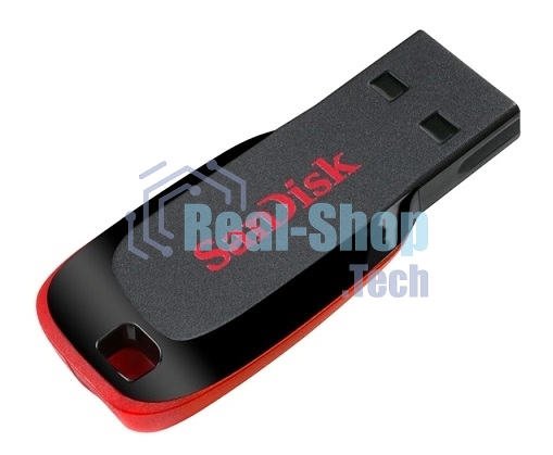 Флешка USB Sandisk CZ50 Cruzer Blade (SDCZ50-064G-B35), 64Gb, USB 2.0, R/W 15/4, черный/красный