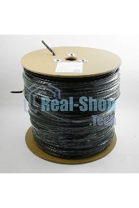 Кабель Cablexpert, UTP5e, 4 пары, 0.51 мм, медь, однож., 305 м, для внешней прокладки с тросом, Fluke Test, черный