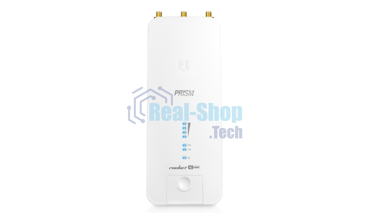 Точка доступа Ubiquiti RP-5AC-Gen2 Rocket 5AC PRISM Gen 2 Радиоустройство 5 ГГц, PtMP/PtP, airMAX ac, 2x RP-SMA, фильтры airPrism, GPS Sync