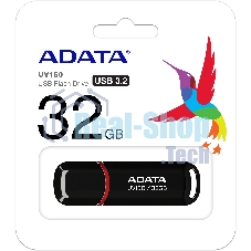 Флешка USB ADATA UV150 (AUV150-32G-RBK), 32Gb, USB 3.0, R/W 100/30, черный