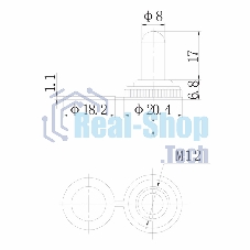 Защита для тумблеров Rexant типа KN силикон