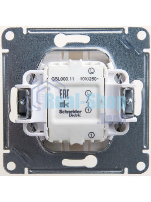 Механизм выключателя 1-кл. СП Glossa 10А IP20 10AX перламутр SchE GSL000611