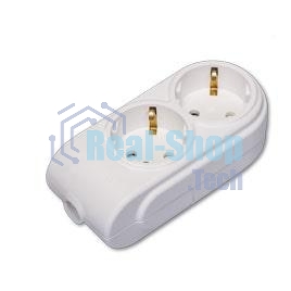 Колодка удлинителя 2-м с заземл. защ. шторки Makel N2210000