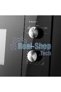 Микроволновая печь встраиваемая Maunfeld MBMO.20.1PGB черный, 20 л, 800 Вт, переключатели - поворотный механизм