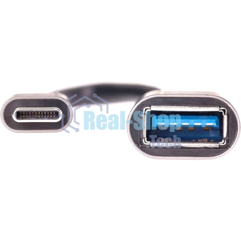 Кабель-адаптер Type-Cm --> USB 3.0 Af, OTG, 1,5A, 5,0Gbps, Alum grey 0,2m Telecom (TC409M)
