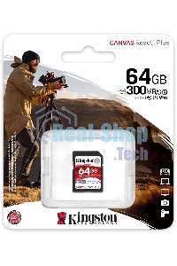 Флеш карта SDHC 64Gb Kingston SDHC, UHS-I Class U3 V90, чтение: 300Мб/с, запись: 260Мб/с SDR2/64Gb