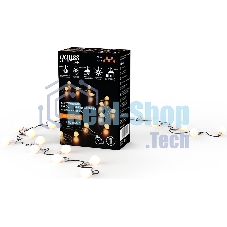 Гирлянда садовая на солнечной батарее Gauss 30 LED ламп Шары белый свет Solar, 1/24