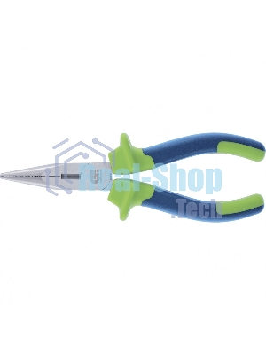 Длинногубцы прямые Сибртех 180 мм, двухкомпонентные рукоятки