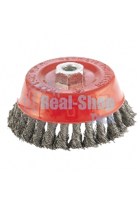 Щетка Matrix для УШМ, 125 мм, М14, Чашка, крученая проволока 0,35 мм