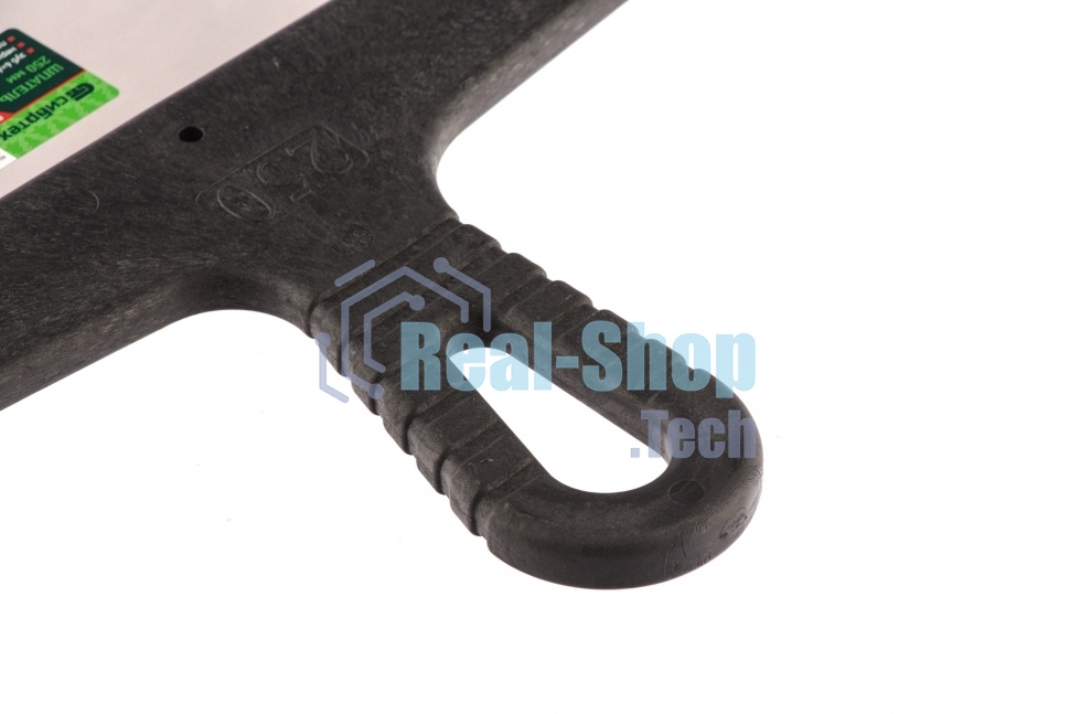 Шпатель из нержавеющей стали Сибртех 250 мм, зуб 6х6 мм, пластмассовая ручка