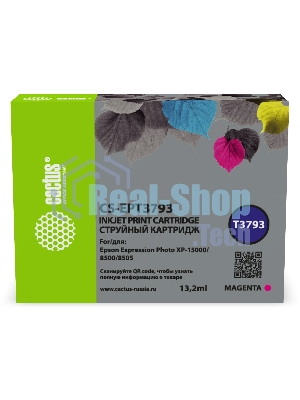 Картридж струйный Cactus CS-EPT3793 378XL пурпурный (13.2 мл) для Epson Expression Photo XP-8500/XP-8505/XP-15000