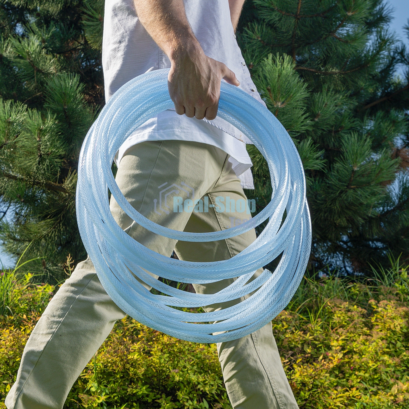 Шланг поливочный Palisad прозрачный армированный 3-х слойный, 1/2