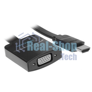 Мультимедиа конвертер Vention HDMI > VGA + аудио, гибкий, плоский