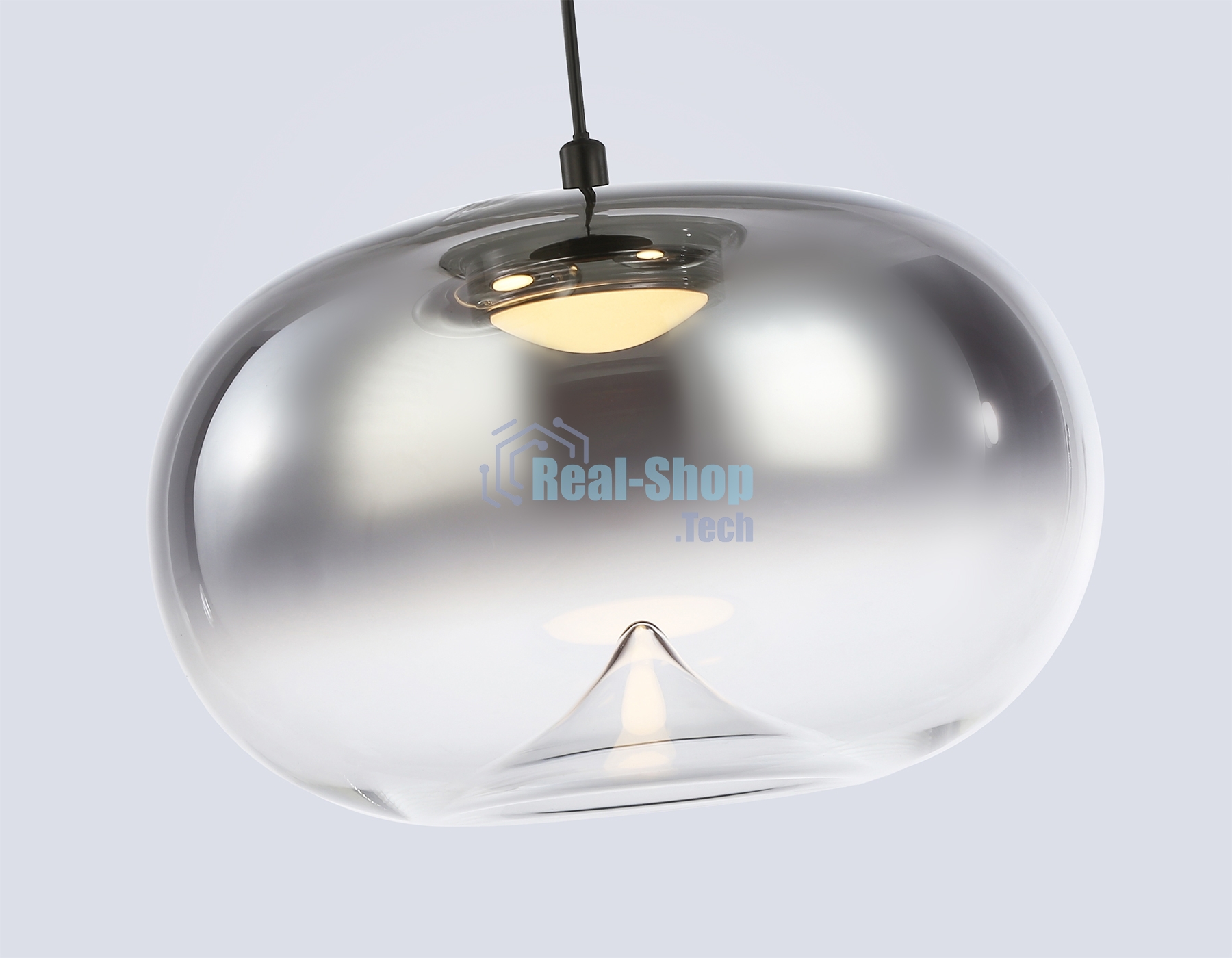 Подвесной светодиодный светильник Ambrella light LH11099/3 BK/SM черный/дымчатый 12W 3000K D350*1505