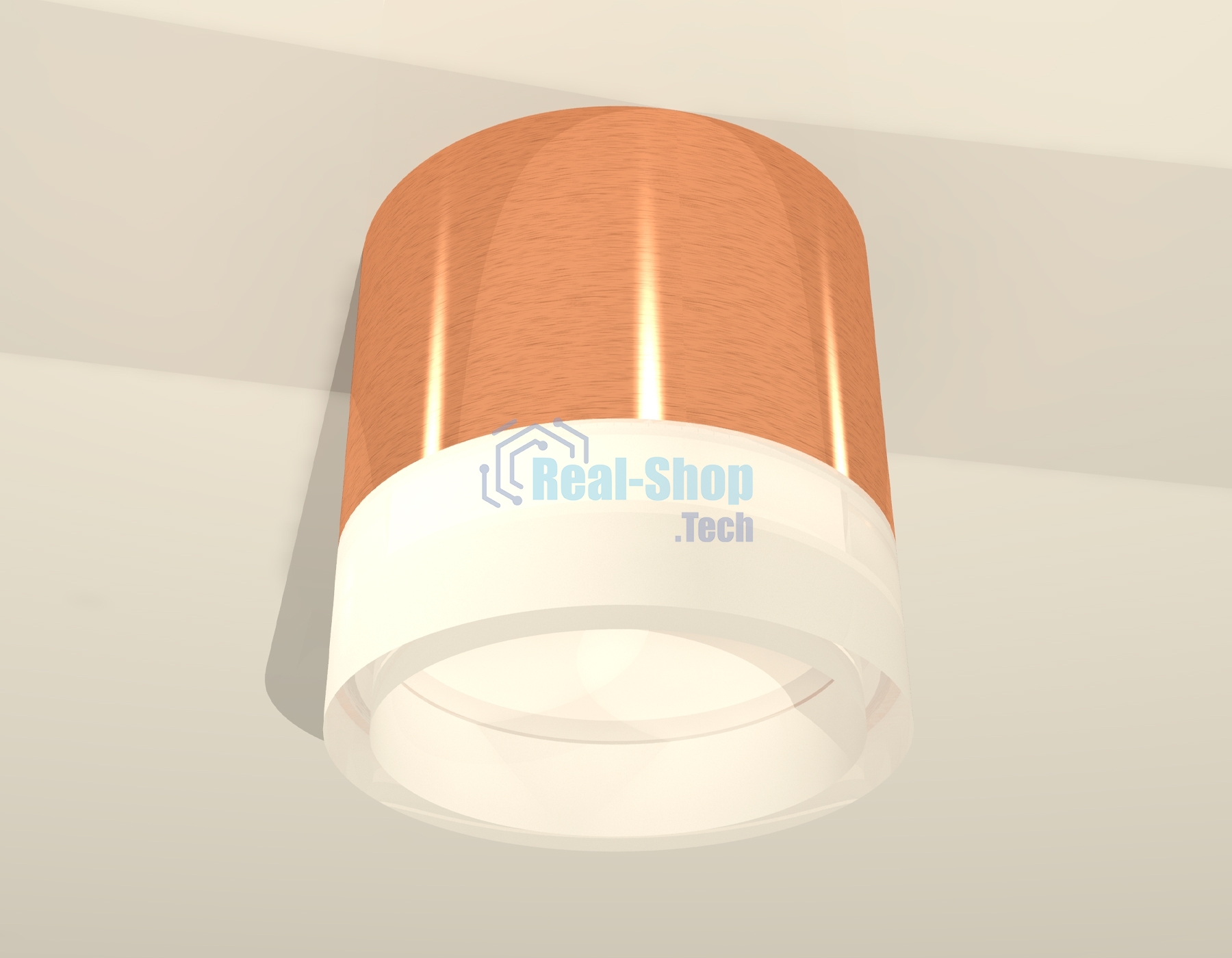 Светильник Ambrella Light XS8122010 PPG/FR золото розовое полированное/белый матовый GX53 (C8122, N8401)